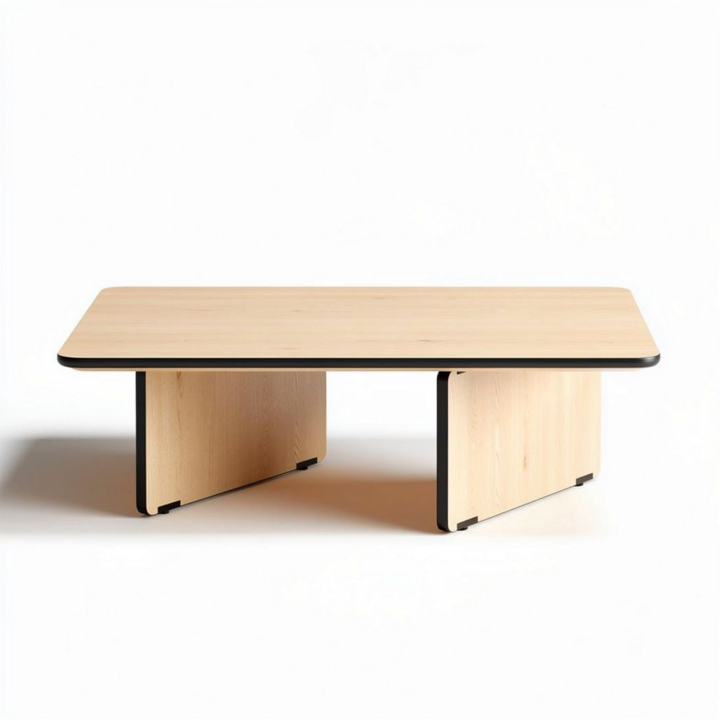 Wooden coffee table with minimalist design dimensions 120 x 60 x 40cm