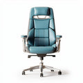 Ergonomic gaming chair with mesh upholstery in teal and silver 60 x 70 x 120cm