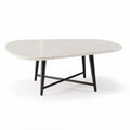 Terrazzo coffee table with black metal legs 120 x 80 x 50cm