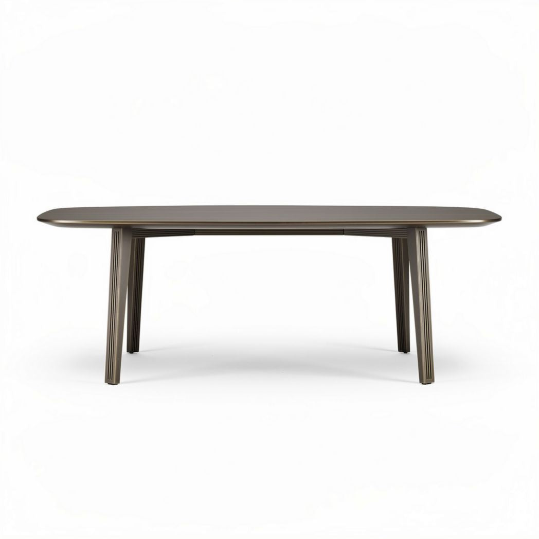 Modern rectangular dining table with a smooth surface and sturdy legs 200 x 100 x 75cm