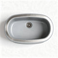 Stainless steel oval sink 60 x 40 x 15cm for kitchen or bathroom use