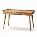 Bamboo writing desk with three drawers and sleek minimalist design 120 x 60 x 75cm