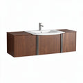 Bathroom vanity cabinet with sink and wood finish 120 x 45 x 50cm