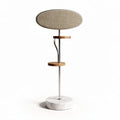 Modern marble and wood clothing valet stand with fabric lining 80 x 30 x 160cm